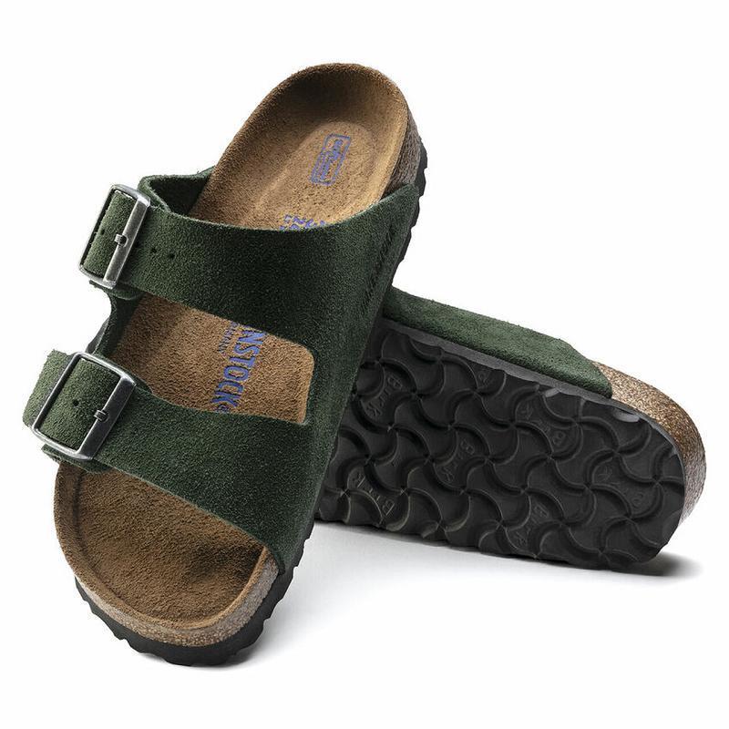 Arizona Birkenstock Soft Footbed Semisove Panske Olivovo Zelená | SK 296EBC